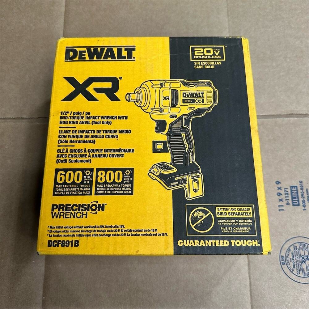 DEWALT DCF891B 20V MAX XR 1/2 Mid-Torque Impact Wrench Tool Only Brushless | New